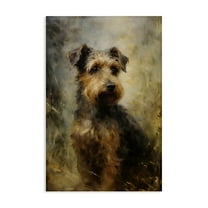 Stupell Industries Poised Terrier Dog Animals & Insects Painting Gallery Wrapped Canvas Art Print Wall Art, 16 x 24