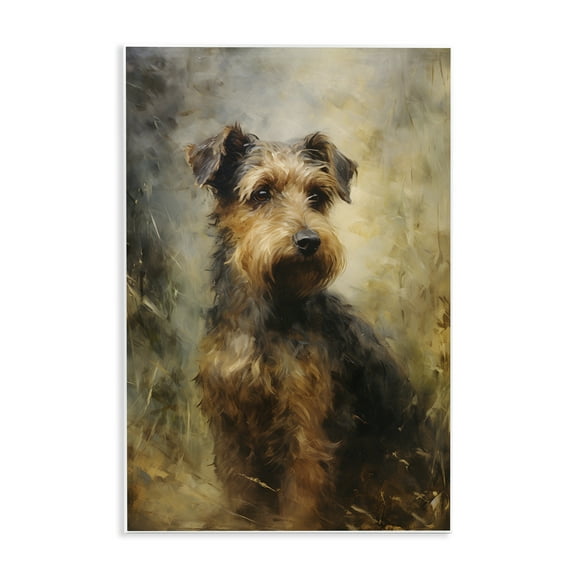 Stupell Industries Poised Terrier Dog Animals & Insects Painting Unframed Art Print Wall Art, 10 x 15