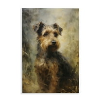 Stupell Industries Poised Terrier Dog Animals & Insects Painting Unframed Art Print Wall Art, 10 x 15