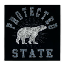 Stupell Industries Polar Bear Protected State Animals Painting Wrapped Canvas Art Print Wall Art, 17 x 17