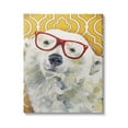thumbnail image 1 of Stupell Industries Polar Bear Red Glasses Bold Yellow Geometric Pattern, 16 x 20, Design by Kamdon Kreations, 1 of 5