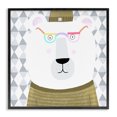 thumbnail image 1 of Stupell Industries Polar Bear in Jumper & Hat Animals Painting Black Framed Art Print Wall Art, 24 x 24, 1 of 7
