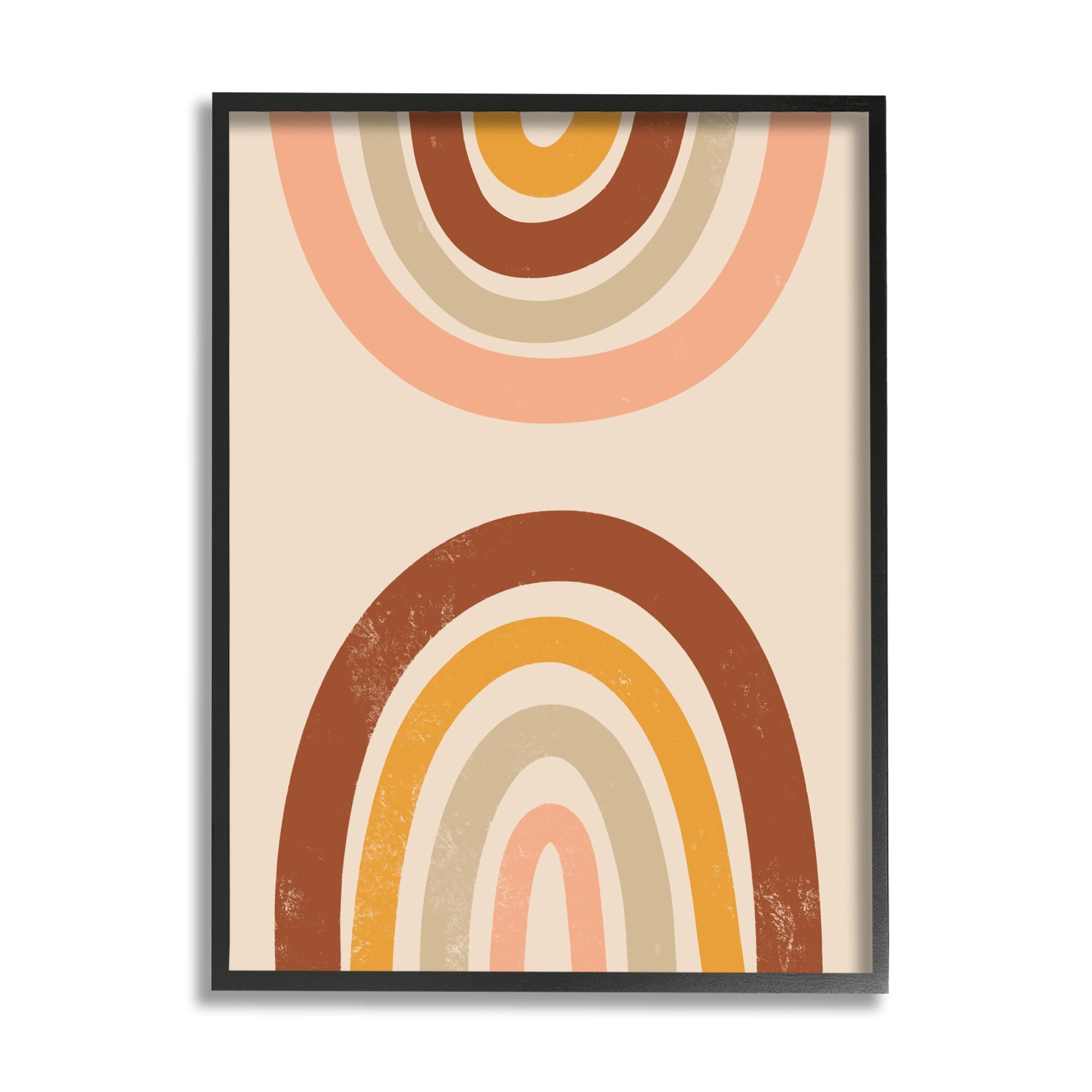 Stupell Industries Polarized Twin Rainbows Distressed Clay Inspired Stripes,11 x 14, Design by Taylor Shannon Designs