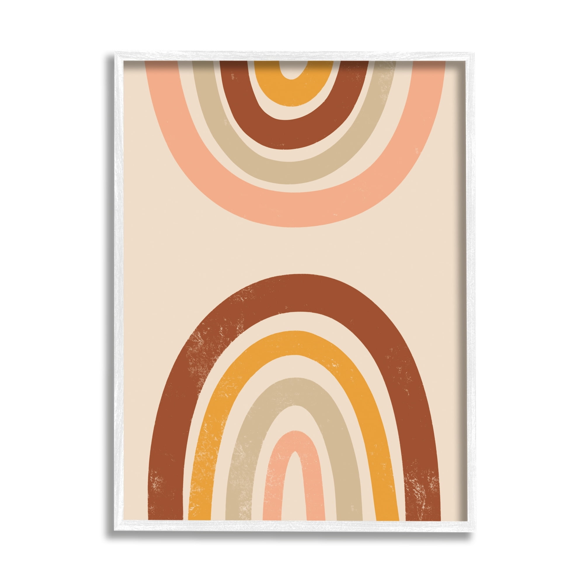 Stupell Industries Polarized Twin Rainbows Distressed Clay Inspired Stripes,16 x 20, Design by Taylor Shannon Designs