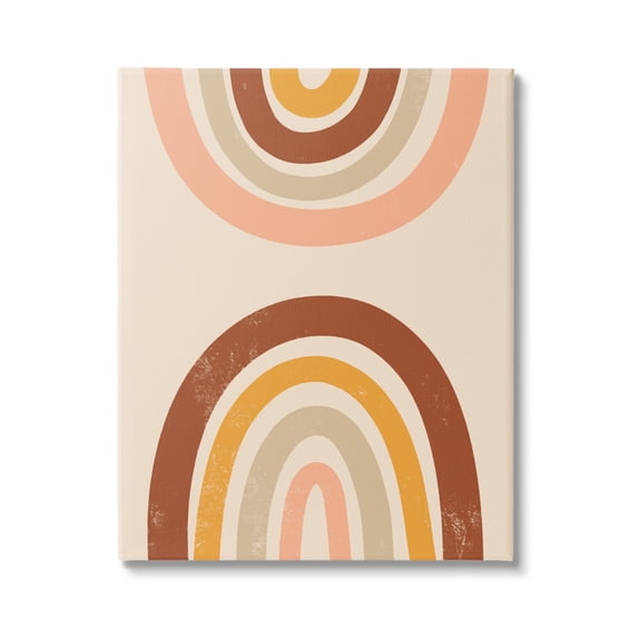 Stupell Industries Polarized Twin Rainbows Distressed Clay Inspired Stripes,16 x 20, Design by Taylor Shannon Designs