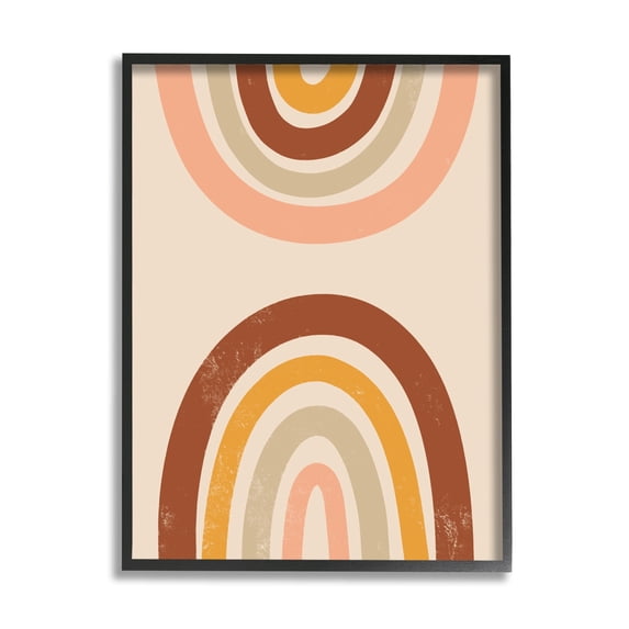 Stupell Industries Polarized Twin Rainbows Distressed Clay Inspired Stripes,24 x 30, Design by Taylor Shannon Designs