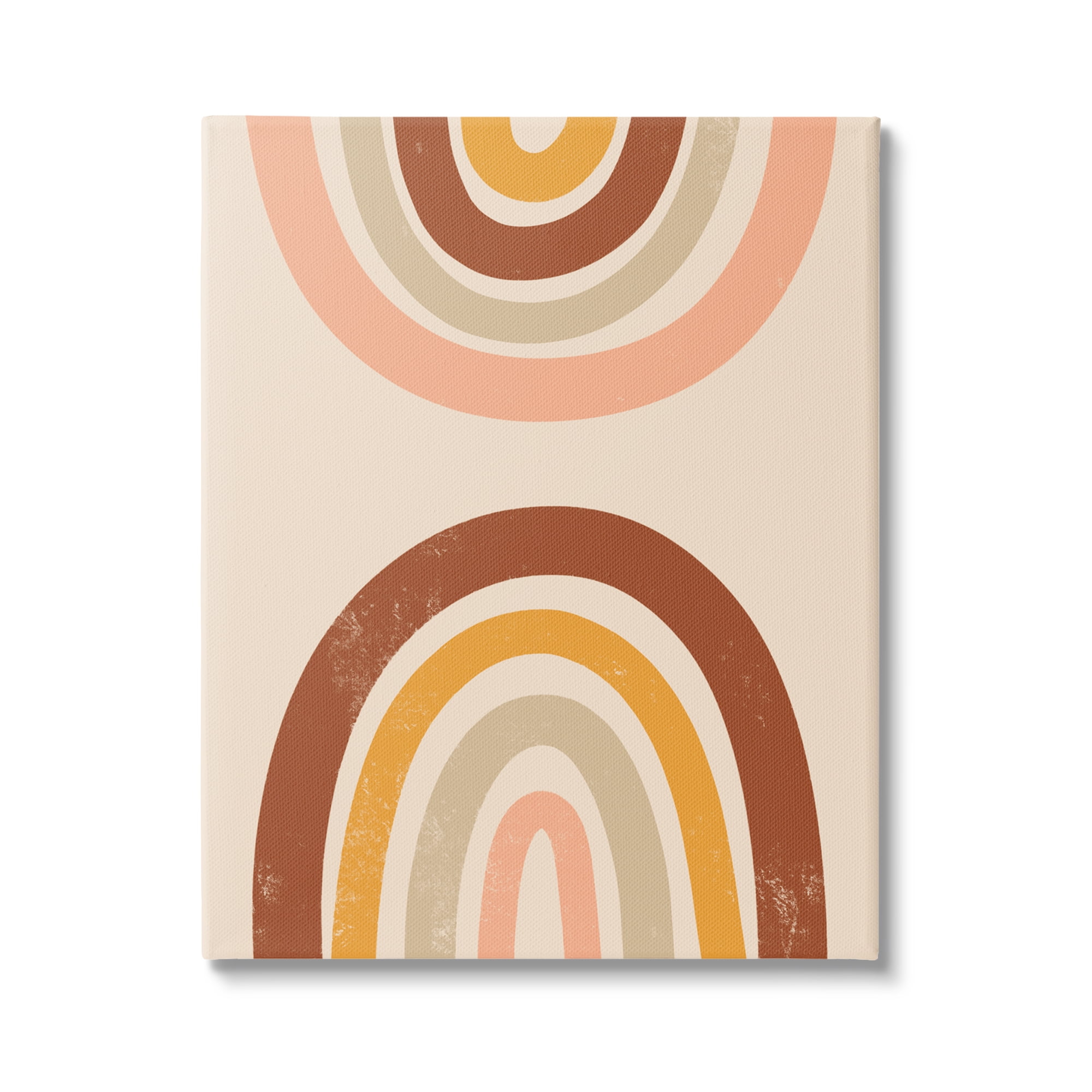 Stupell Industries Polarized Twin Rainbows Distressed Clay Inspired Stripes,36 x 48, Design by Taylor Shannon Designs