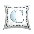 thumbnail image 1 of Stupell Industries Polka Dot Blue Letter C Square Decorative Printed Throw Pillow, 18 x 18, 1 of 4