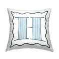 thumbnail image 1 of Stupell Industries Polka Dot Blue Letter H Square Decorative Printed Throw Pillow, 18 x 18, 1 of 4