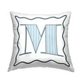 thumbnail image 1 of Stupell Industries Polka Dot Blue Letter M Square Decorative Printed Throw Pillow, 18 x 18, 1 of 4
