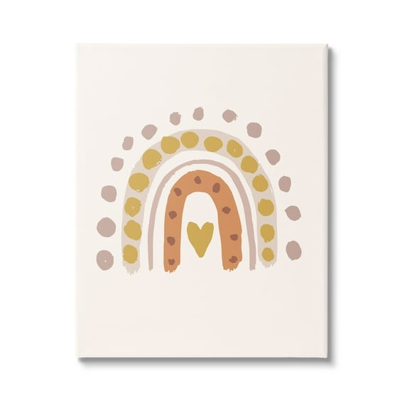 Stupell Industries Polka Dot Droplet Rainbow Pink Heart Shape,16 x 20, Design by Caroline Alfreds