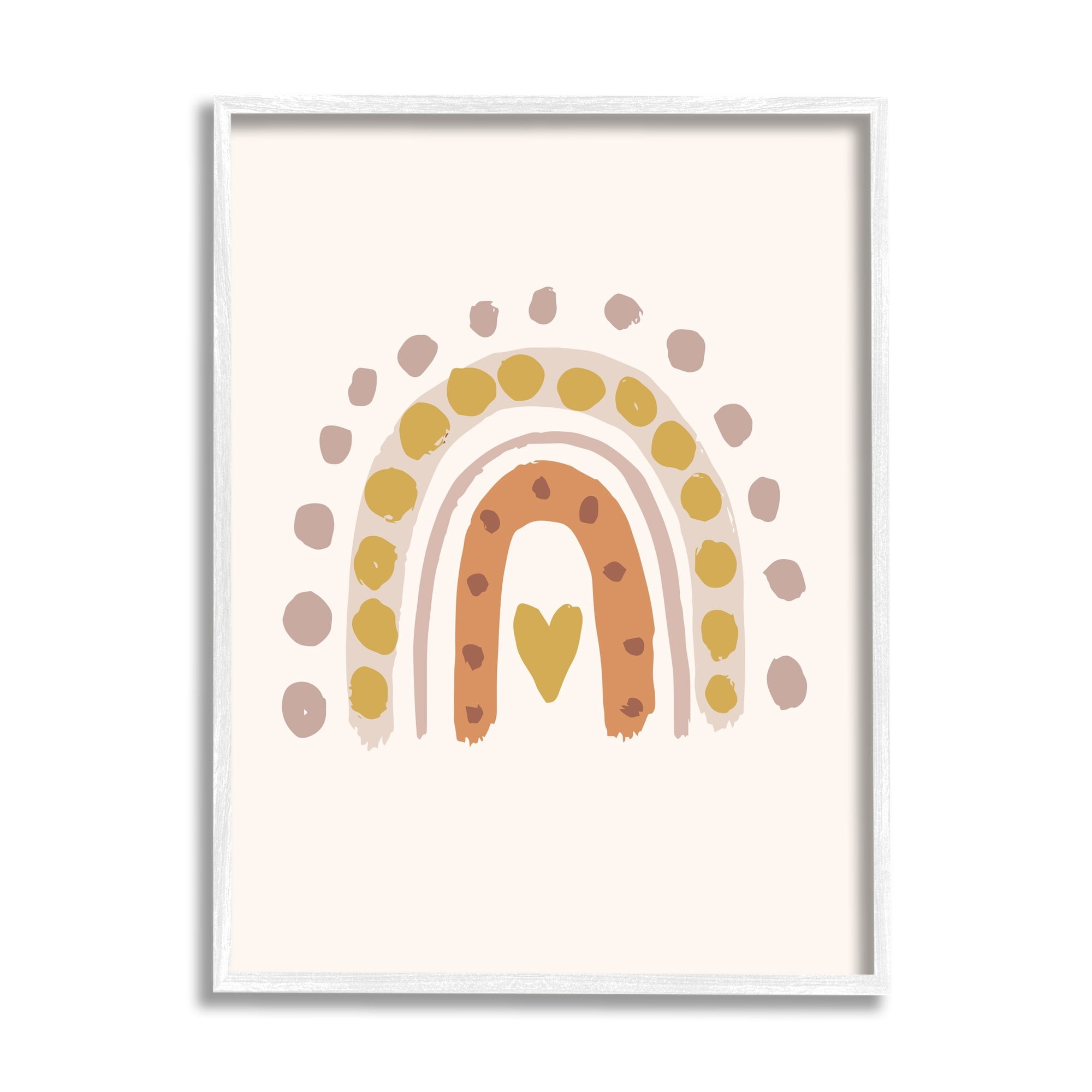 Stupell Industries Polka Dot Droplet Rainbow Pink Heart Shape,24 x 30, Design by Caroline Alfreds