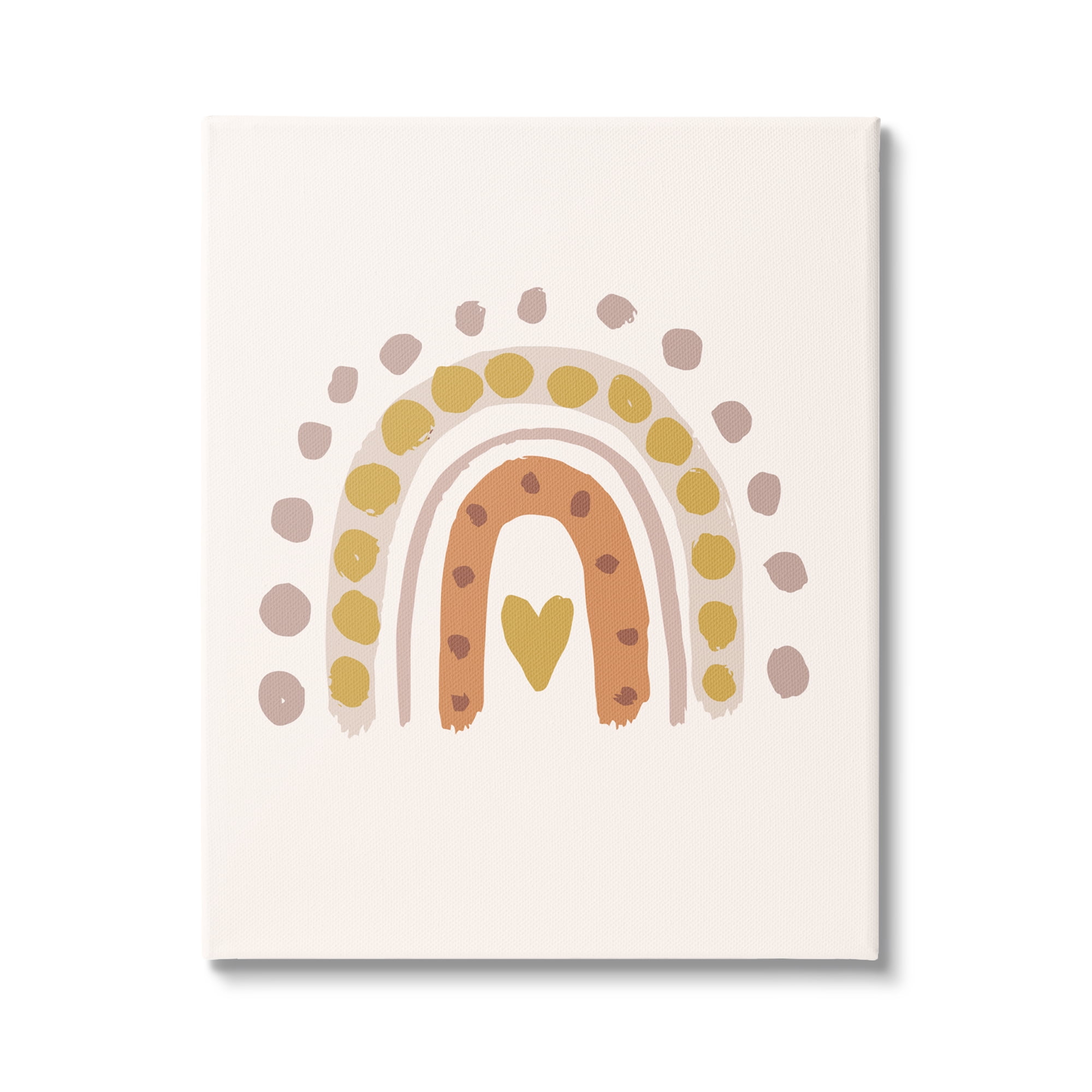 Stupell Industries Polka Dot Droplet Rainbow Pink Heart Shape,36 x 48, Design by Caroline Alfreds