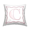 thumbnail image 1 of Stupell Industries Polka Dot Pink Letter C Square Decorative Printed Throw Pillow, 18 x 18, 1 of 4