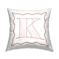 thumbnail image 1 of Stupell Industries Polka Dot Pink Letter K Square Decorative Printed Throw Pillow, 18 x 18, 1 of 4
