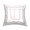 thumbnail image 1 of Stupell Industries Polka Dot Pink Letter U Square Decorative Printed Throw Pillow, 18 x 18, 1 of 4