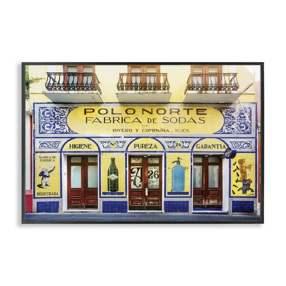 Stupell Industries Polo Norte Storefront Black Framed Giclee Art design by Seven Trees Design, 12 x 18