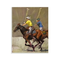 Stupell Industries Polo Player Athletes Sports Painting Unframed Art Print Wall Art, 11 x 14