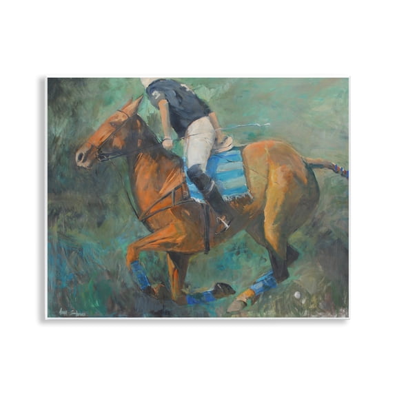 Stupell Industries Polo Rider in Dynamic Motion Wall Plaque Art, design by Jadei Graphics