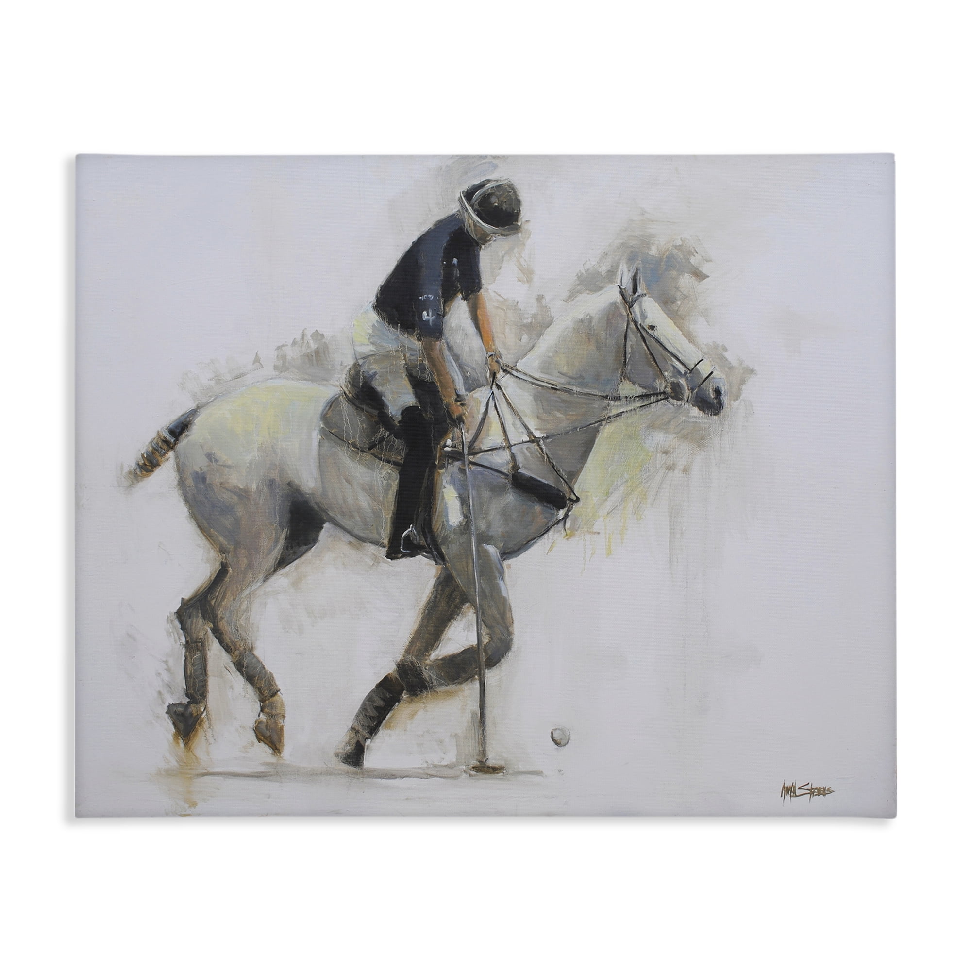 Stupell Industries Polo Rider in Motion Canvas Wall Art, design by Jadei Graphics