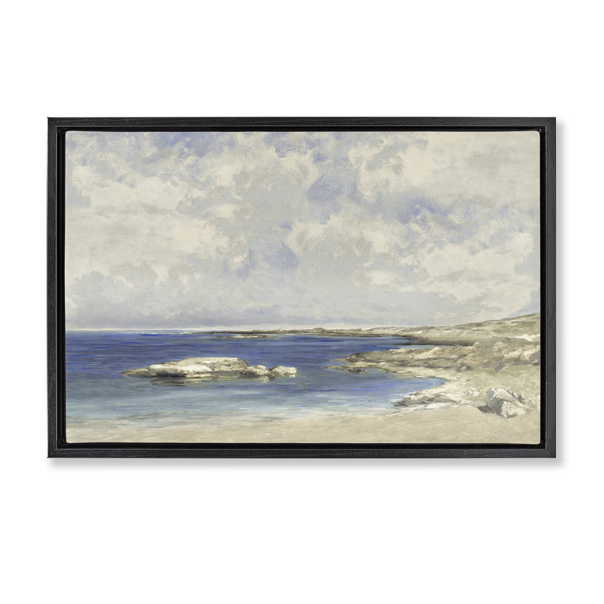 Stupell Industries Pond At Morning Black Framed Floater Canvas Wall Art, design by Christy McKee