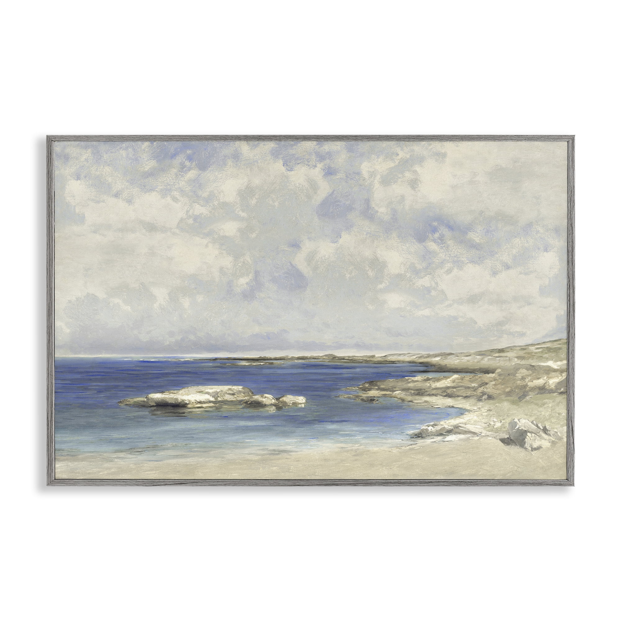 Stupell Industries Pond At Morning Gray Framed Giclee Art, design by Christy McKee