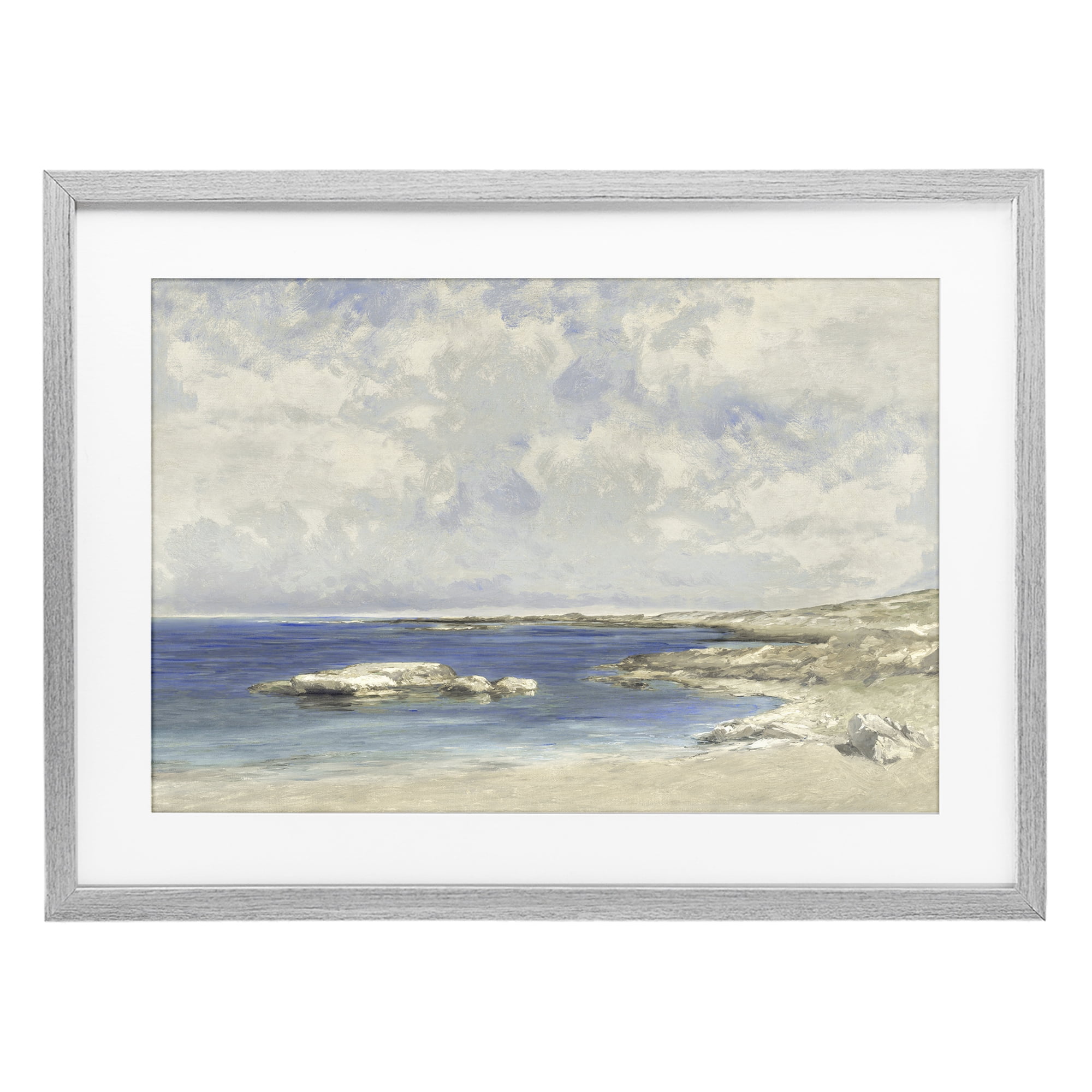 Stupell Industries Pond At Morning Gray Framed Print Under Glass, design by Christy McKee