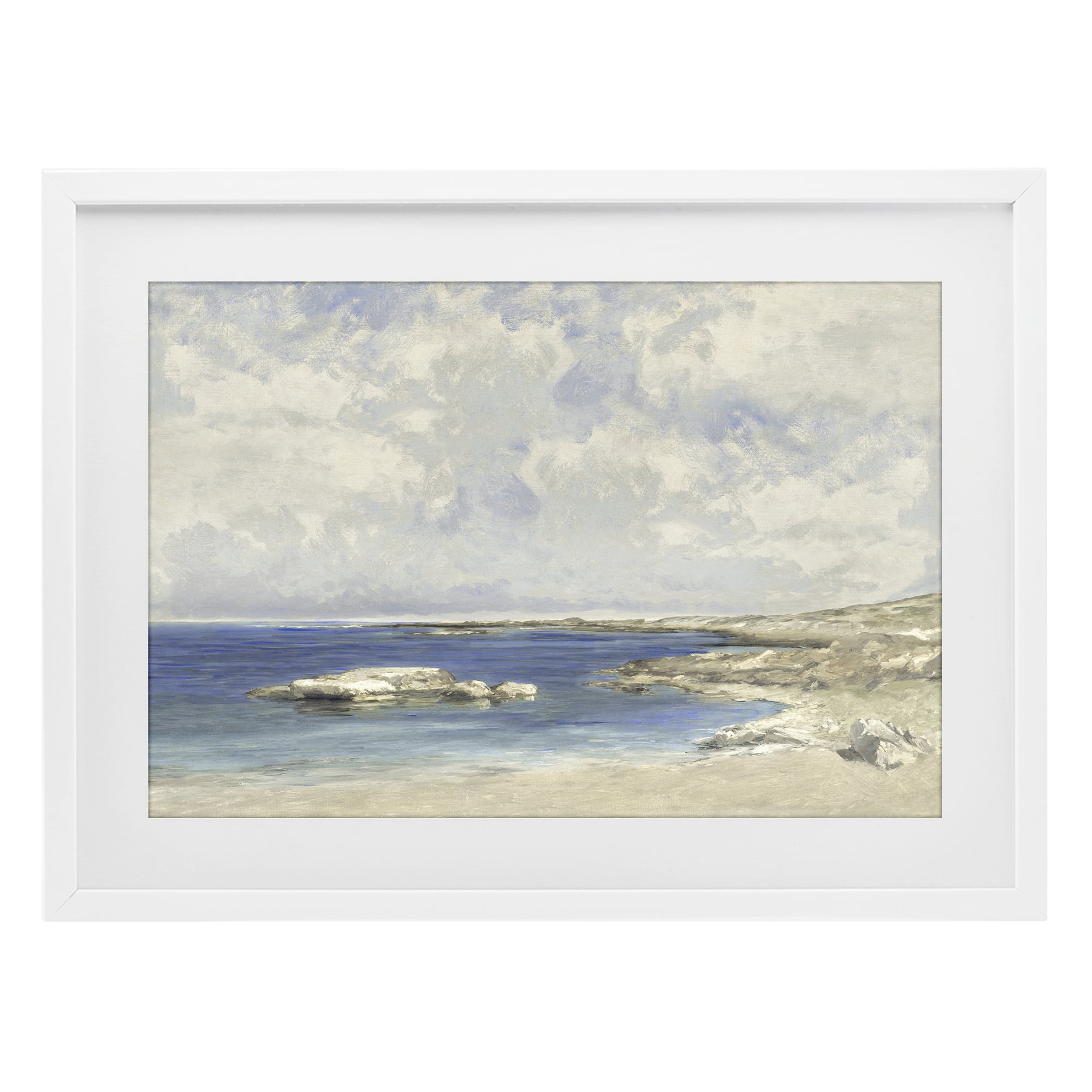 Stupell Industries Pond At Morning White Framed Print Under Glass, design by Christy McKee
