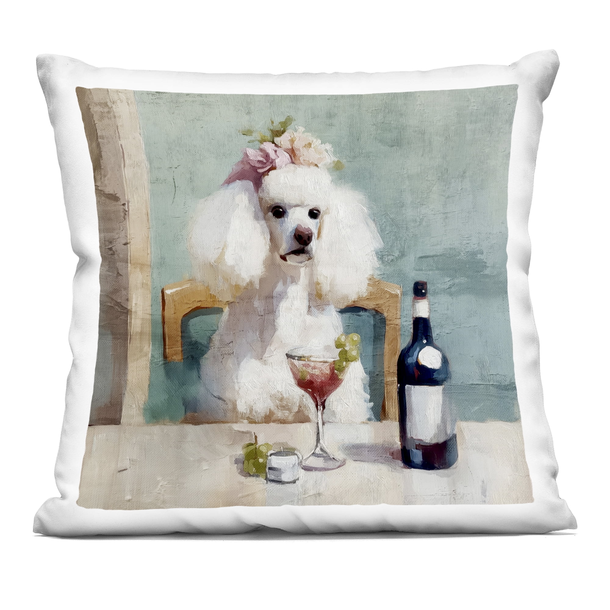 Stupell Industries Poodle At Lunch Decorative Printed Throw Pillow, design by Annabelle Hall
