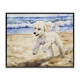 thumbnail image 1 of Stupell Industries Tropical Poodle's Journey on Beach Black Framed Giclee Art, 14 x 11, by Svetlana Aleynikova, 1 of 8