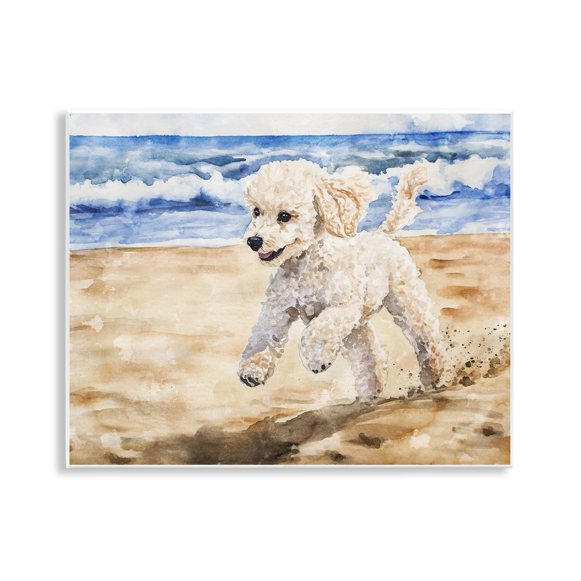 Stupell Industries Poodle's Journey on Beach Wall Plaque Art, design by Svetlana Aleynikova