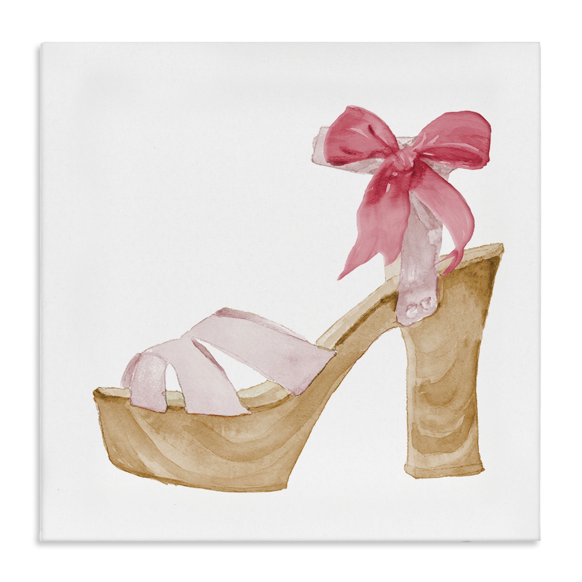 Stupell Industries Pool Party Summer Stiletto Fashion Painting Wrapped Canvas Art Print Wall Art, 24 x 24