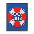 thumbnail image 1 of Stupell Industries Pool Rules Beach Coast Ocean Blue Red Word Design Framed Giclee Texturized Art by Daphne Polselli, 1 of 3