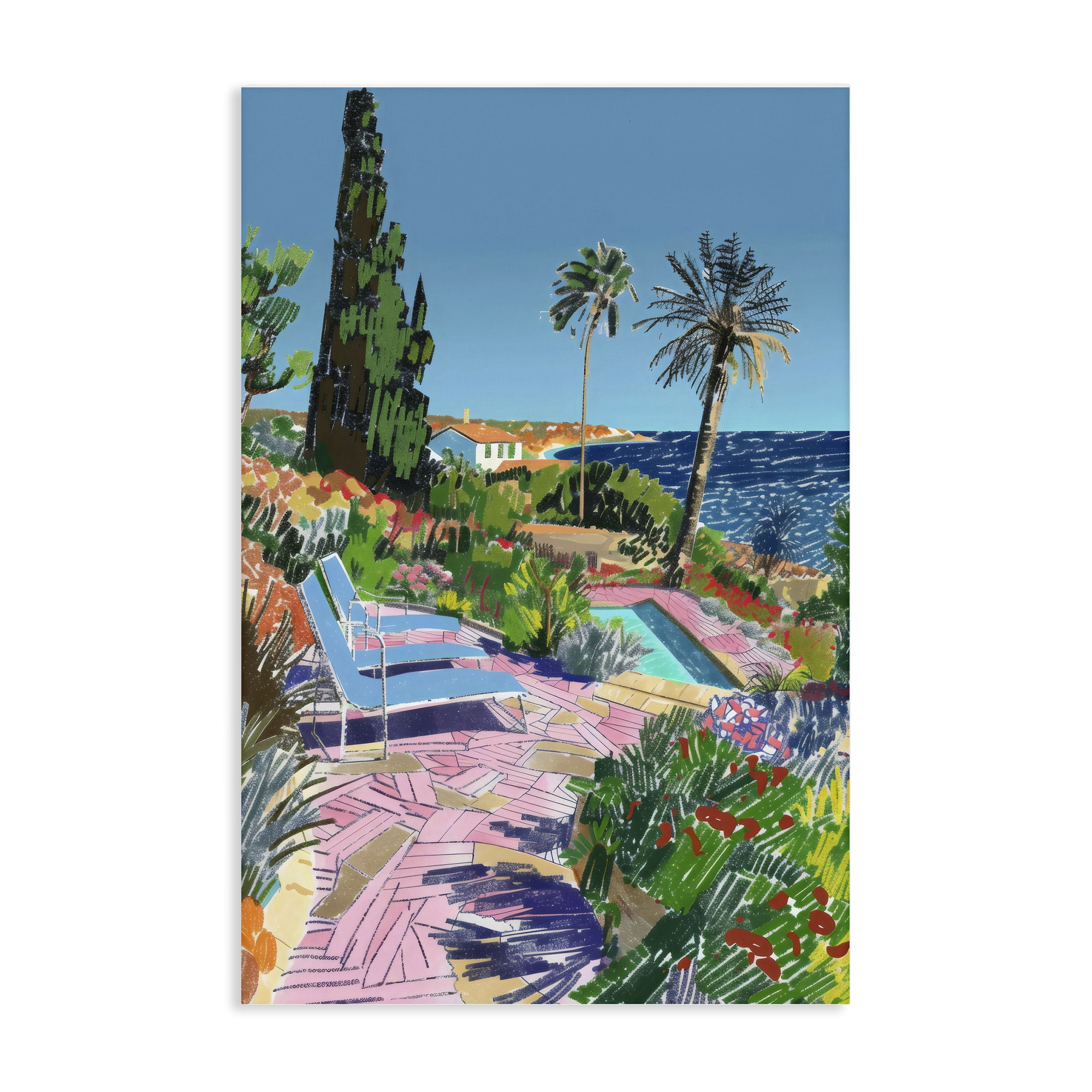 Stupell Industries Pool View to Ocean Canvas Wall Art, design by Creative Studio