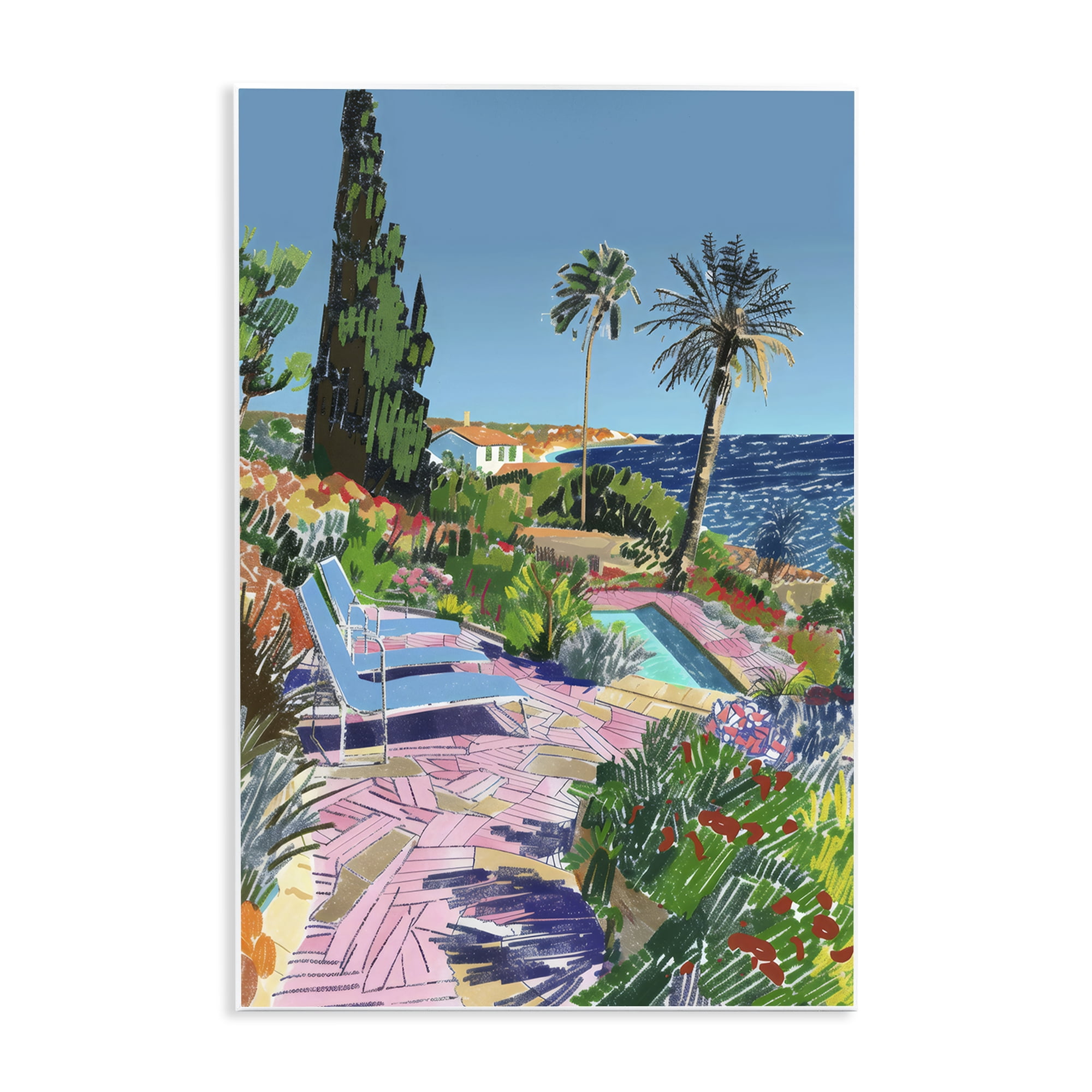 Stupell Industries Pool View to Ocean Wall Plaque Art, design by Creative Studio