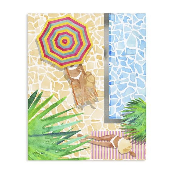 Stupell Industries Coastal Poolside Chill Duo Canvas Art, 30 x 40, by Hillary Holt