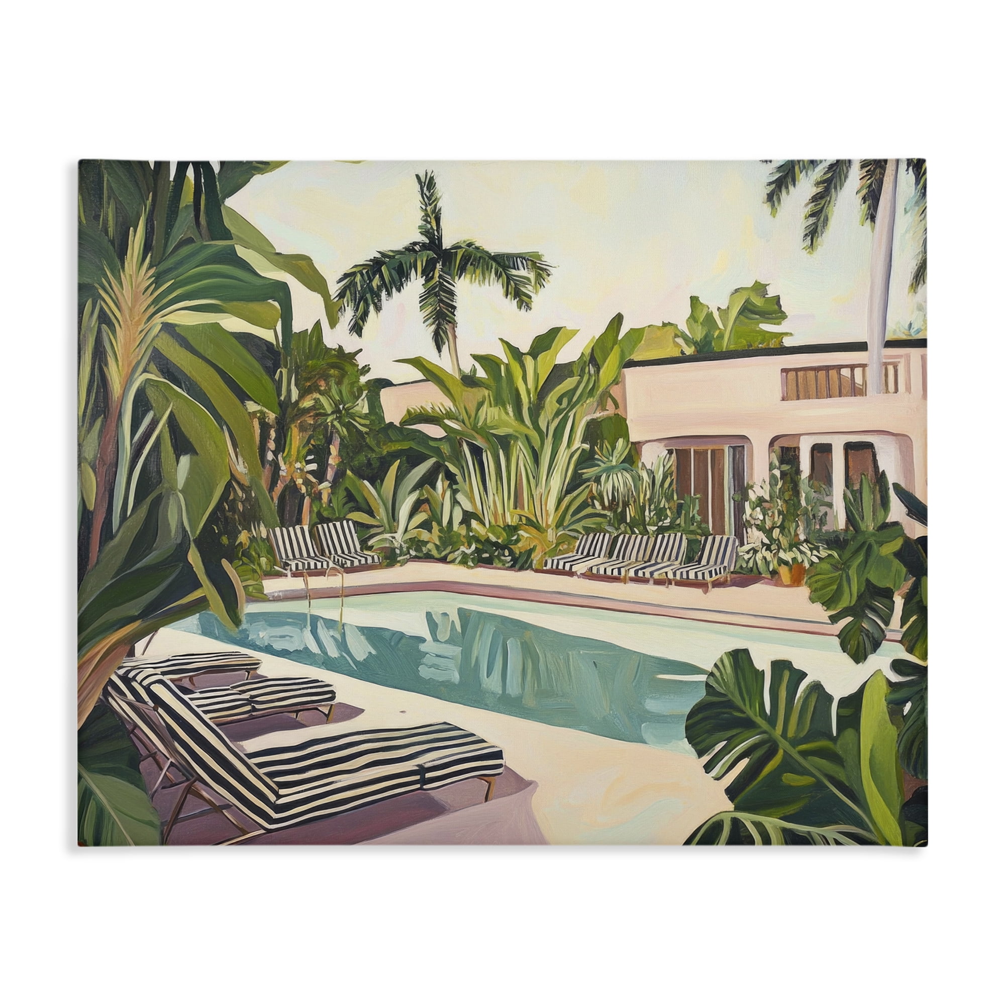 Stupell Industries Poolside Resort Lounge Chairs Canvas Wall Art, design by Sisi and Seb