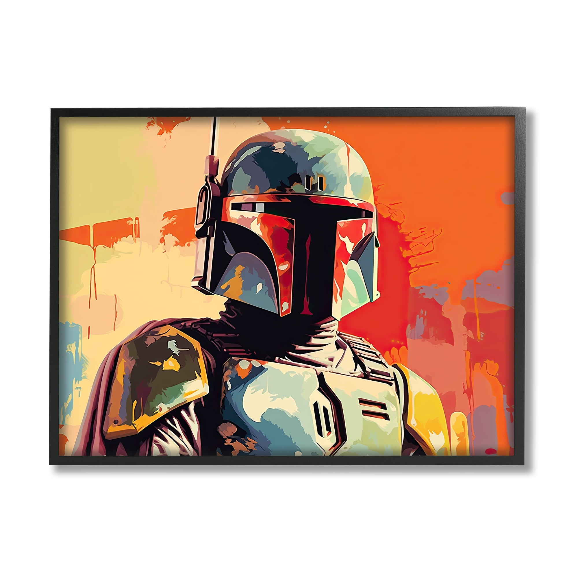 Stupell Industries Pop Culture Sci-Fi Man Fairy Tales & Fantasy Painting Black Framed Art Print Wall Art, 30 x 24