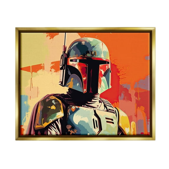 Stupell Industries Pop Culture Sci-Fi Man Fairy Tales & Fantasy Painting Gold Floater Framed Canvas Art Print Wall Art, 31 x 25