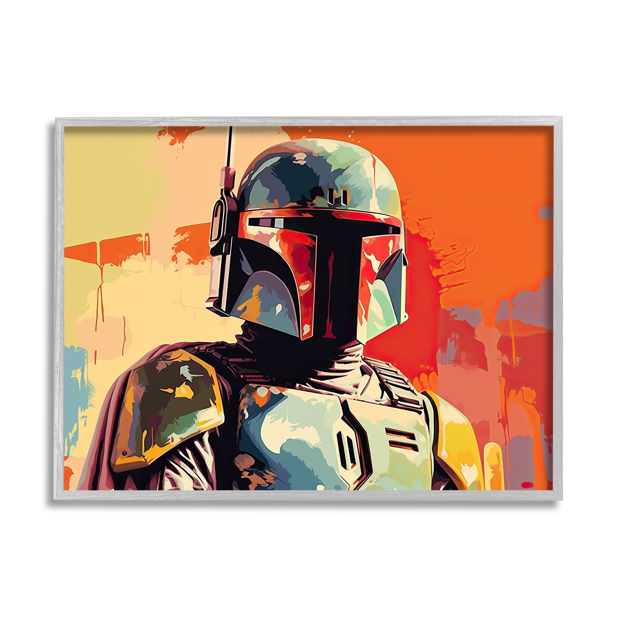 Stupell Industries Pop Culture Sci-Fi Man Fairy Tales & Fantasy Painting Gray Framed Art Print Wall Art, 20 x 16