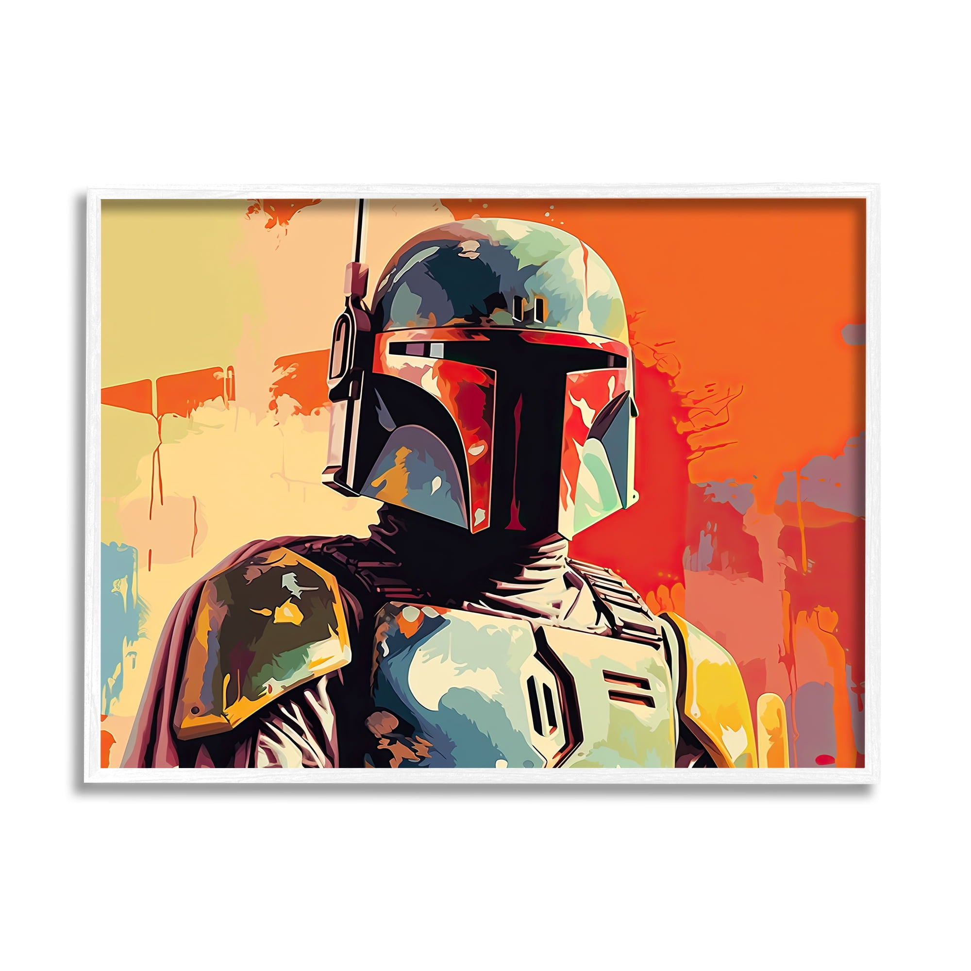 Stupell Industries Pop Culture Sci-Fi Man Fairy Tales & Fantasy Painting White Framed Art Print Wall Art, 30 x 24