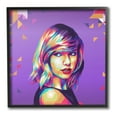 thumbnail image 1 of Stupell Industries Pop Icon on Purple Abstract Painting Black Framed Art Print Wall Art, 24 x 24, 1 of 9