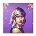 thumbnail image 1 of Stupell Industries Pop Icon on Purple Abstract Painting Gallery Wrapped Canvas Art Print Wall Art, 36 x 36, 1 of 8
