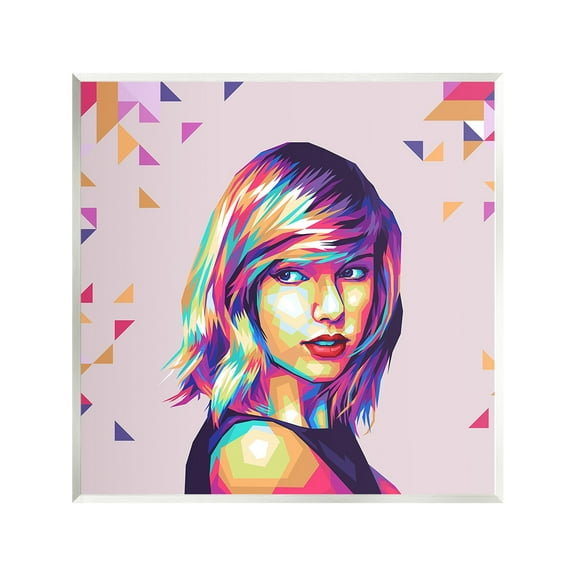 Stupell Industries Pop Icon with Pattern Abstract Painting Unframed Art Print Wall Art, 12 x 12