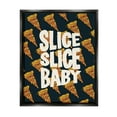 thumbnail image 1 of Stupell Industries Pop Pizza Slice Baby Food & Beverage Painting Black Floater Framed Canvas Art Print Wall Art, 25 x 31, 1 of 10
