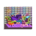 thumbnail image 1 of Stupell Industries Pop Style Bold Pattern Elton Dog Patchwork Couch , 20 x 16, Design by Lynnda Rakos, 1 of 5