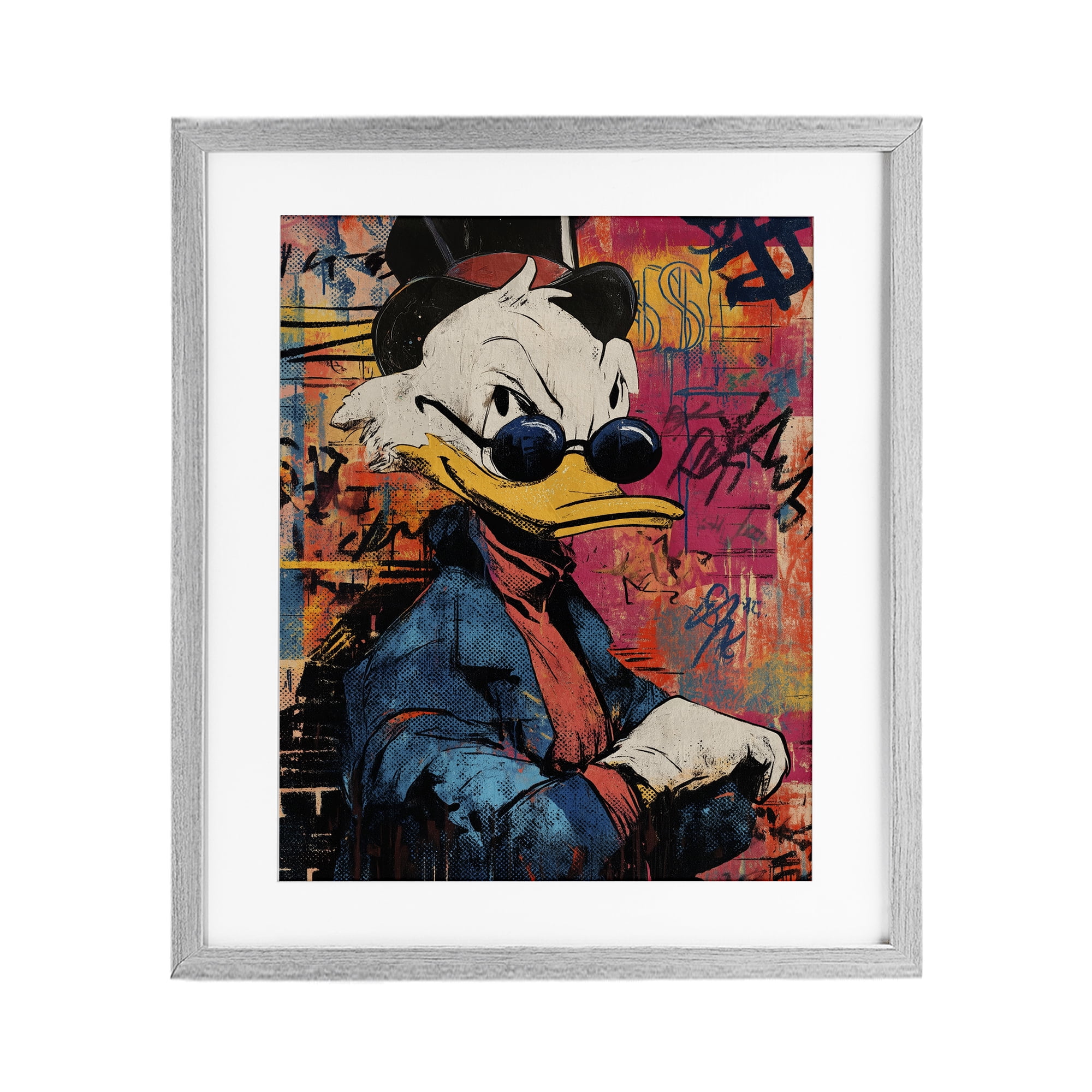 Stupell Industries Pop Style Cartoon Riches Gray Framed Print Under Glass, design by Svetlana Aleynikova