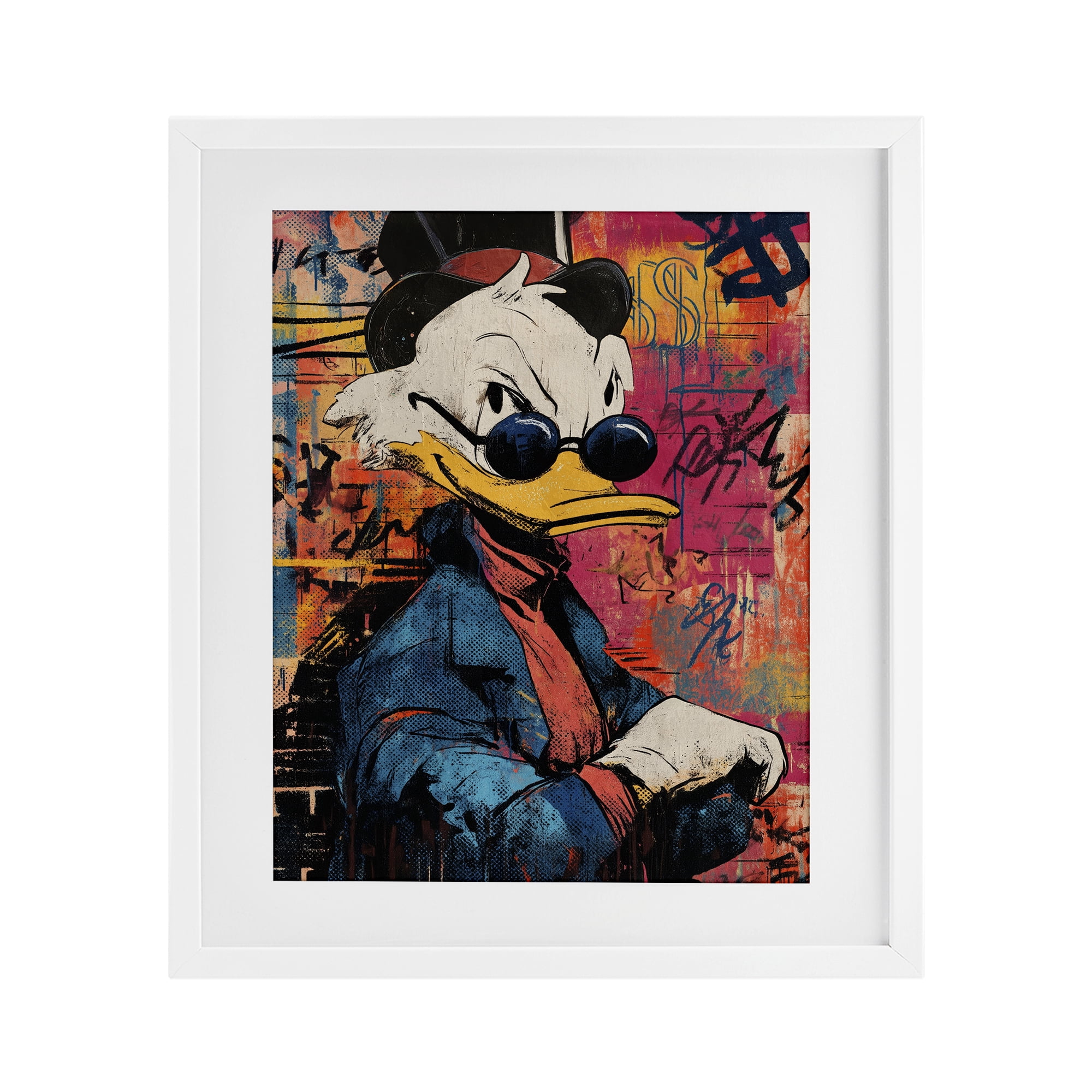Stupell Industries Pop Style Cartoon Riches White Framed Print Under Glass, design by Svetlana Aleynikova