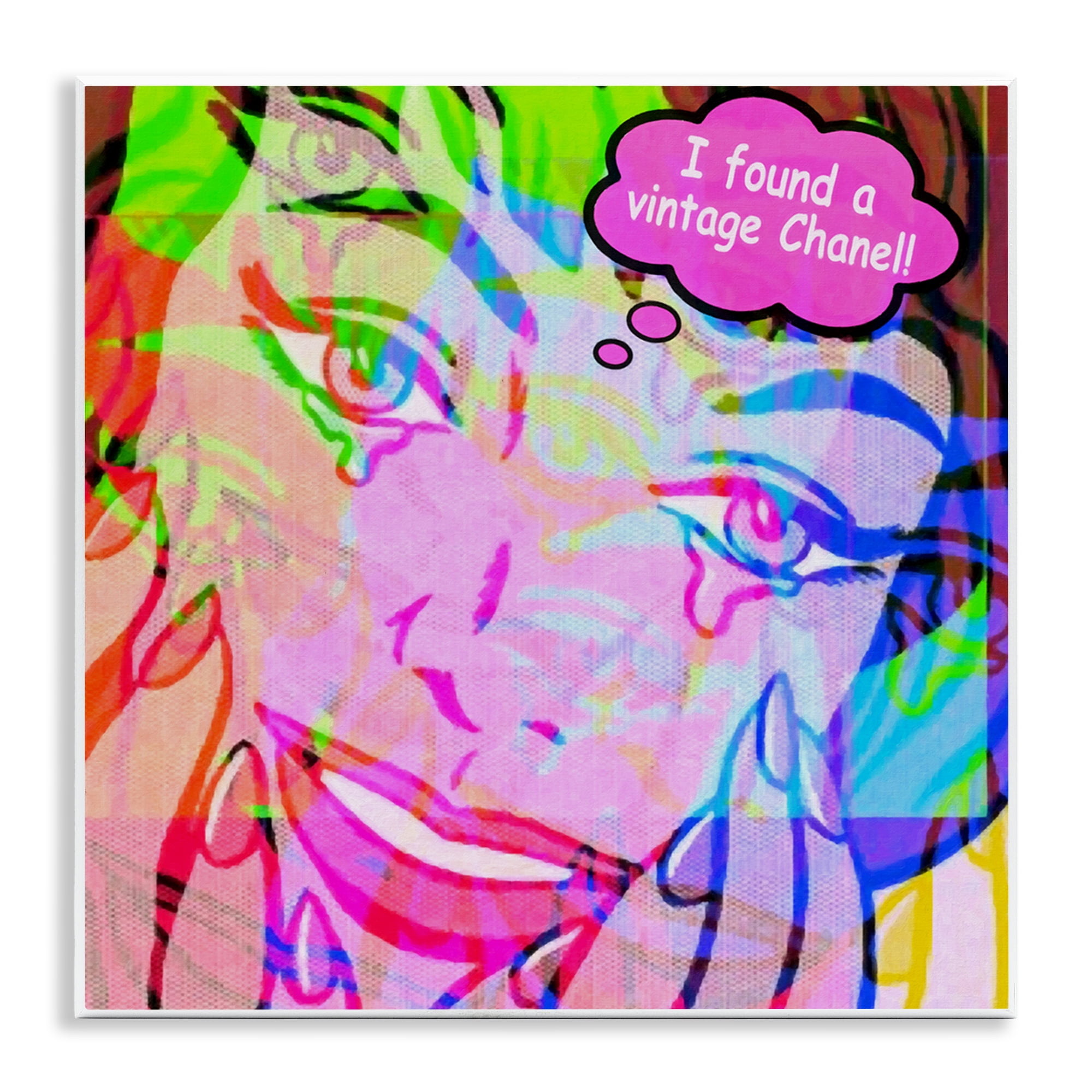 Stupell Industries Pop Style Fashionista Abstract Painting Unframed Art Print Wall Art, 12 x 12
