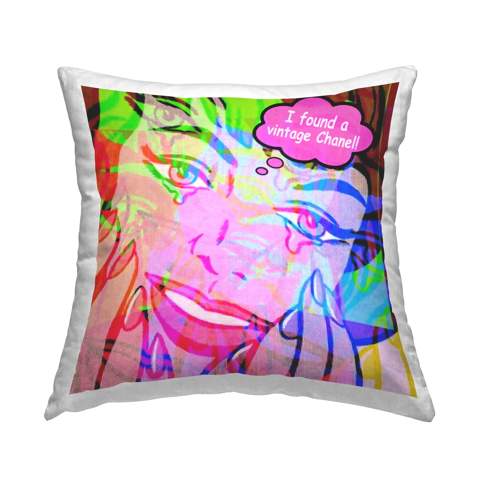 Stupell Industries Pop Style Fashionista Decorative Printed Throw Pillow Design by Graffitee Studios.